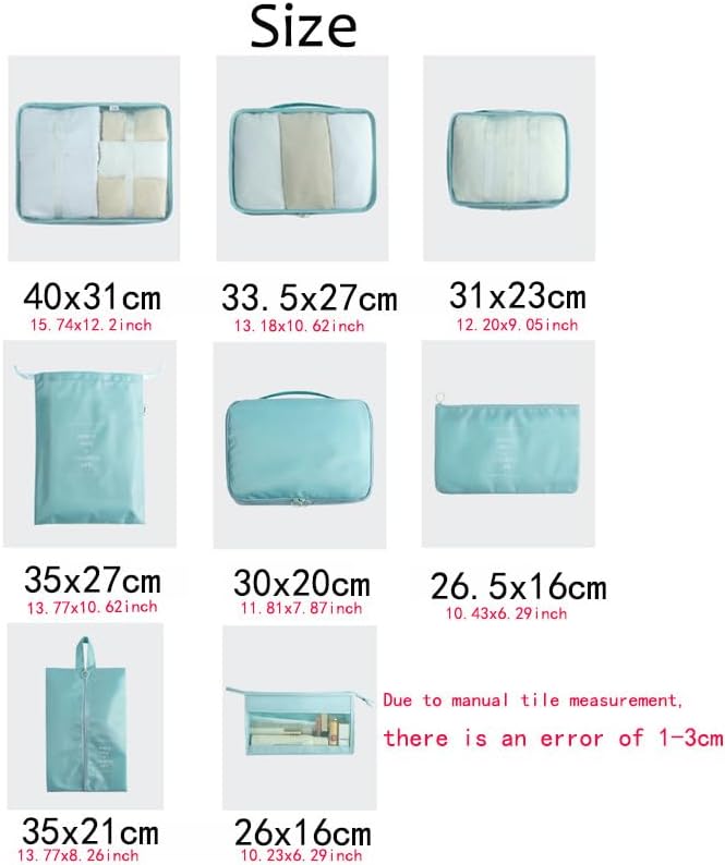 13 Pcs Packing Cubes for Storage Luggage