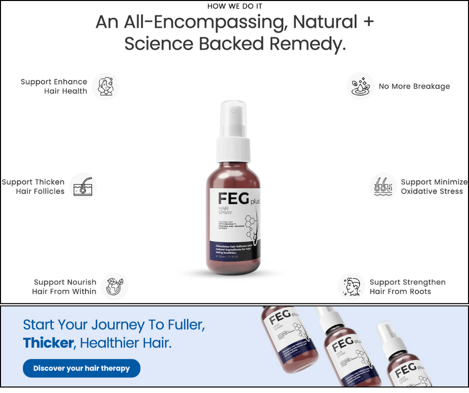 FEG Plus Hair Spray Solution | Organic