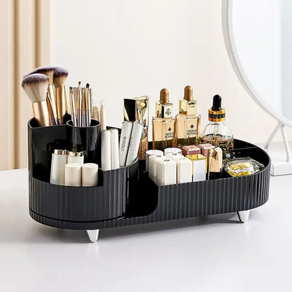 360 Rotating Makeup Organizer, Cosmetic Storage Box For Makeup Brushes Eyeliner Skincare