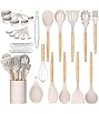 12PCS Silicone Kitchen Utensil Set with Wooden Handles | مجموعة أدوات مطبخ 12 قطعة سيليكون مع مقابض خشبية